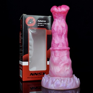 NNSX 9 Inch Length Horse <b>Dildo</b> Peach Color Flower Head Cock for Female Male Masturbation <b>Dildo</b> Anal Vagina Massager Sex Toys - Product Image 3