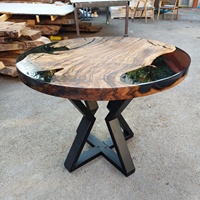 Table en résine époxy bois cristal clair résine époxy belle table à manger en résine solide