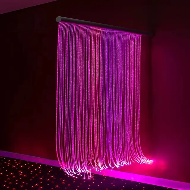 Sợi Quang Side Glow Sparkle Flash Waterfall Curtain Đối Với Chiếu Sáng Cảm Giác