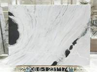 Dalle de marbre blanc Panda, marbre naturel de Chine à veines noires effet encre, pour murs de villa, comptoirs et escaliers