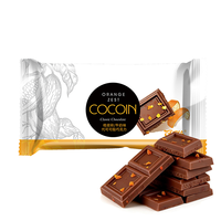 Snacks de Chocolate Exótico al Por Mayor, Barra de Chocolate con Leche y Piel de Naranja, Sabor Cítrico, Chocolate Sólido, Dulces Halal, 10x50g