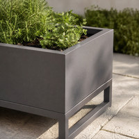 Pots de jardin en métal, jardinières, vente en gros, durables, grands, rectangulaires, en acier galvanisé, pour hôtels, jardins extérieurs - Personnalisables