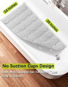 Экологичный противоскользящий коврик для ванной комнаты, бытовой душевой коврик с дренажем, противоскользящий коврик на присосках для ванны и душа - Product Image 3