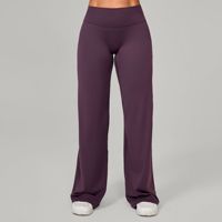 91229 Pantalon de yoga évasé taille haute pour femme, leggings souples et extensibles coupe bootcut, pantalon de sport à jambe large pour l'entraînement, la danse et le fitness