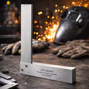 Règle carrée à bord <span class=keywords><strong>plat</strong></span> de précision à 90 degrés pour la menuiserie, le travail du bois et la <span class=keywords><strong>mesure</strong></span> d'<span class=keywords><strong>angle</strong></span> en métal - Product Image 1