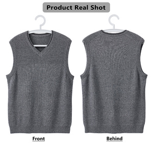 <span class=keywords><strong>Gilet</strong></span> da <span class=keywords><strong>Uomo</strong></span> in Maglia Misto <span class=keywords><strong>Lana</strong></span>, Viscosa, Nylon e Cashmere, Antipiega, Spesso, Senza Maniche, Tinta Unita, Morbido e Setoso - Product Image 2