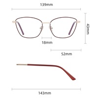 20391 noir rouge cadre enfants bleu lumière bloquant lunettes fête lunettes métal cadre fille garçon enfants anniversaire chat-oeil lunettes