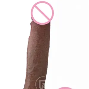 REALING bahan silikon cair Dildo realistis lapisan ganda Super panjang tidak berbau Penis besar Dong besar