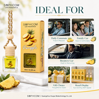 Emballage personnalisé, diffuseur de parfum pour voiture suspendu 8 ml, flacon en verre avec bouchon en bois, désodorisant pour voiture, cadeau, vente au détail, lignes d'approvisionnement