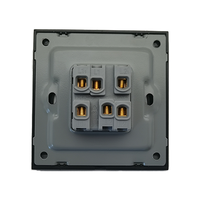 Interrupteur mural standard britannique VNX, interrupteur électrique de luxe, panneau en PC argenté météore, 2 gangues, 1 voie, interrupteur mural pour éclairage, interrupteur tactile, prise