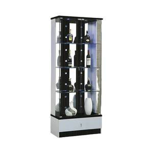 Hogar sala de estar extensible LED luz vidrio vino gabinete versátil hogar muebles atractivo vidrio escaparate para centros comerciales - Product Image 3