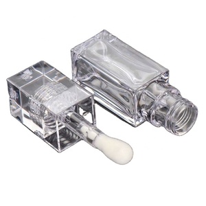 Tubo de brillo labial grande de gran venta, envase cuadrado transparente para brillo labial con brocha grande, botella de plástico PETG - Product Image 3