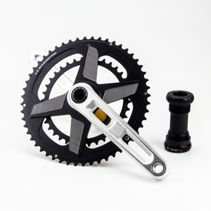 Biela Universal <span class=keywords><strong>para</strong></span> Bicicleta Plegable de Carretera, <span class=keywords><strong>Hueca</strong></span> e Integrada <span class=keywords><strong>para</strong></span> Montaje Directo, 52-36T, Núcleo de Transmisión de Alta Rigidez - Product Image 5