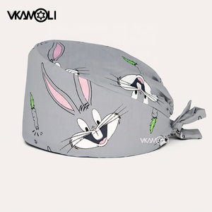 Cappello scrub con stampa di animazione dei cartoni animati tappi chirurgici uomo e donna regolabile sudore-assorbente infermiere cappelli per il chirurgo - Product Image 1