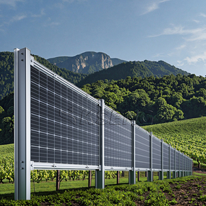 방풍 이중 수직 구조 태양 전지판 울타리 태양열 지상 설치 시스템 태양 광 파워 펜싱 시스템 - Product Image 2