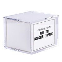 Mini Boîte de Présentation Portable en Acrylique pour 8 ou 10 Boosters de Collection Pokémon TCG avec Couvercle Magnétique Personnalisé