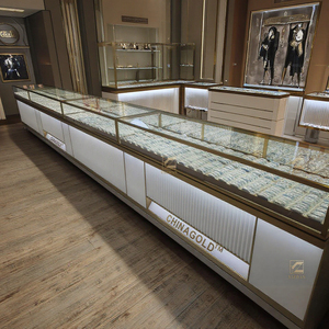 Vitrina de joyería de vidrio templado y madera de moda vitrinas personalizadas para tiendas minoristas - Product Image 6