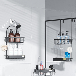 WIREKING Power <strong>Suction</strong> No Drilling Wall Mounted Bathroom Organizer <strong>Shower</strong> Caddies Corner Rack Soap <strong>Holder</strong> - Product Image 2