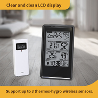 Nouvelle station météo portable sans fil avec écran tactile LCD, baromètre, hygromètre, thermomètre domestique, en plastique, certifiée IP65, ODM
