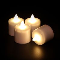 Juego de 4 Velas LED Modernas Recargables sin Llama con Base de Carga Inductiva