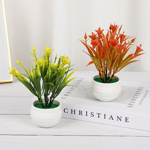 Plantes artificielles en pot Yiwu Datuo Florist 12x15 cm, décoration intérieure, verdure pour la maison, le bureau ou la table. - Product Image 2