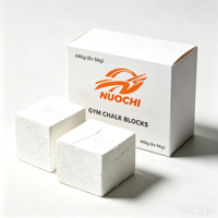 Bloc de craie en carbonate de magnésium personnalisé avec logo OEM ODM, poudre fine antidérapante, vente en gros pour la gymnastique et les créateurs d'ASMR
