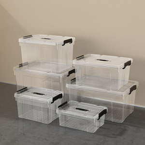 Contenitore Rettangolare in PP per Vestiti con Manici Trasparenti, Capacità 60L-70L, Durevole, Moderno e Minimalista per Uso Domestico - Product Image 1