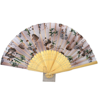 Éventail à main en soie avec impression personnalisée, pliable, 21cm, vente en gros, unités