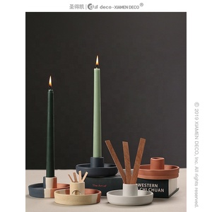 Bougeoir en céramique moderne en forme de spirale, surface cannelée, chandelier de mariage, décor de <span class=keywords><strong>chambre</strong></span> à coucher - Product Image 6