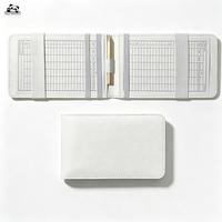 Funda de Piel Sintética Premium para Tarjetas de Golf con Logotipo Personalizado, Porta Tarjetas de Puntuación de Golf