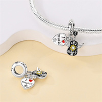 Nouveau Pendentif en forme de flèche plaqué argent, motif cassette audio, guitare, saxophone, perle, compatible bracelets 3MM, breloques DIY, bijoux pour femme, fête