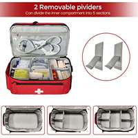 Trousse de premiers secours d'urgence, étui de transport de médicaments, sangle réglable, organisateur multifonctionnel de flacons de pilules