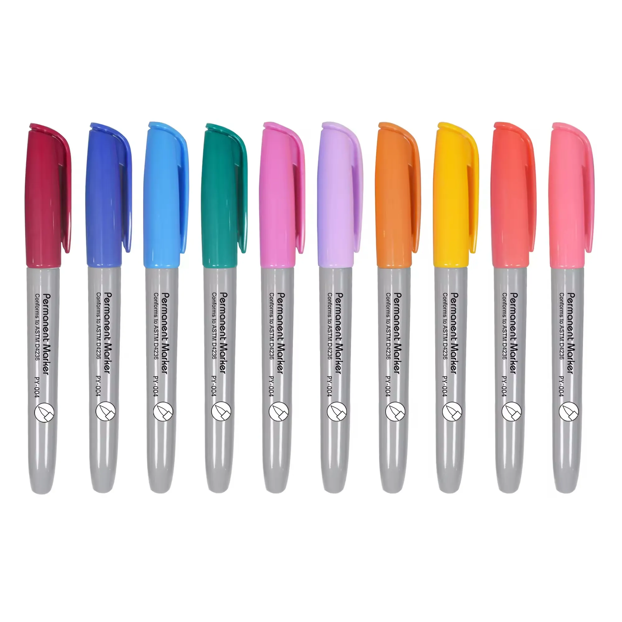 12 Colors Wholesale Permanent Marker Pen Fine Tip Waterproof Ink Permanent Markers For School Office