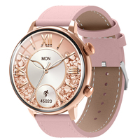 Montres intelligentes pour femmes étanches IP67 HW-L1 Mini Assistant vocal Appel téléphonique Moniteur de fréquence cardiaque Moniteur de santé Montre connectée
