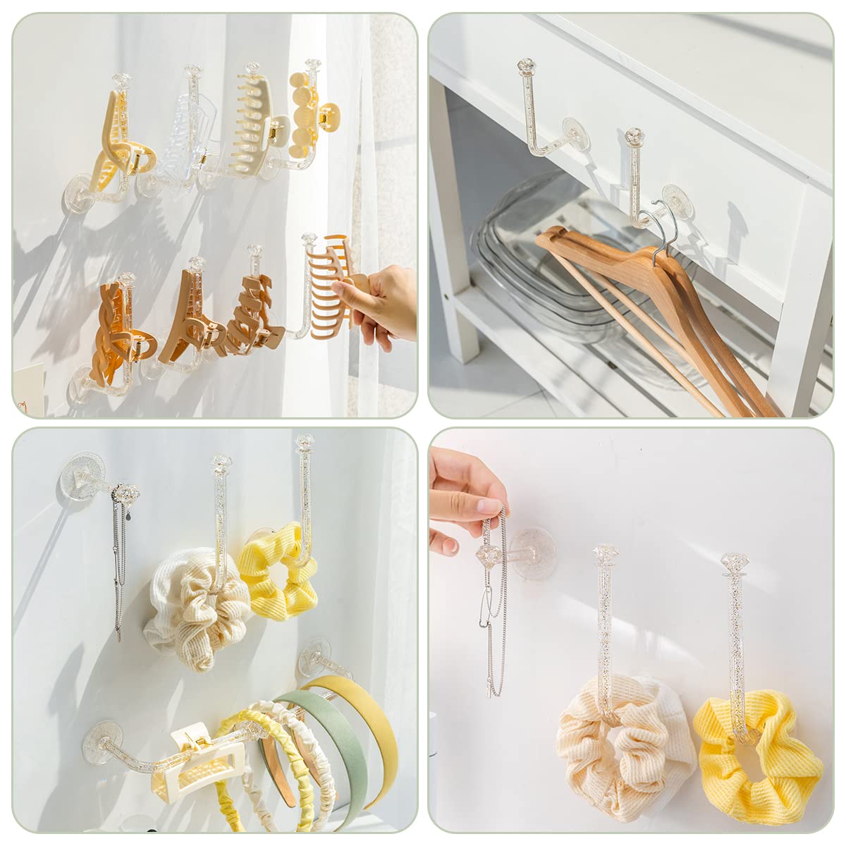 Grohandel 4pcs Glitter Acryl & Kunststoff Wand haken Haarschmuck Zubehr  Organizer mit Display Racks fr die Aufbewahrung fr| Alibaba.com