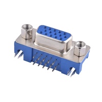 CHUANGQIN CQ-D-SUB15308 HDR Fournisseur Adaptateur D-SUB 15 broches 3.08 femelle à verrouillage par fourche avec colle bleue pour connecteur D-SUB sur carte PCB