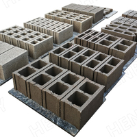 Machine de fabrication de blocs creux en ciment et de blocs solides et de blocs de hourdis à moteur diesel QMD4-45 en Afrique