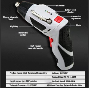 Mini tournevis électrique multifonction 47 en 1 sans fil rechargeable AT24802 - Product Image 6