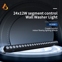 AICPOSE Projecteurs de scène de mariage de haute qualité 24x12W RGBW 4-en-1 Barre LED Wall Washer Contrôle DMX512 IP33 25