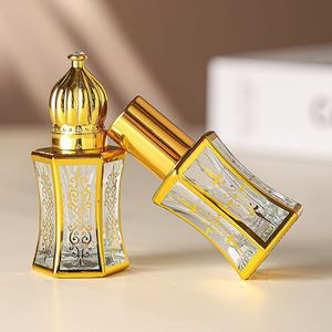 Sang trọng Arabic attar chai 6ml 8ml kính cuộn trên chai tinh dầu chai Electroplated Glass container cho nước hoa dầu - Product Image 5