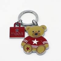 Porte-clés en émail souple et coloré, 2D, personnalisé, animaux, licorne, chien, girafe, ours, pingouin, arc-en-ciel, mignon