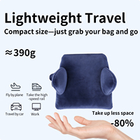Coussin de soutien lombaire double aile portable, léger, respirant, en TPU tissé, gonflable par pression, idéal pour les voyages