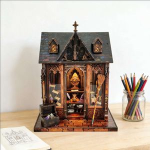 Kit de Casa en Miniatura para Armar - Juego Completo de Casas de Muñecas en Miniatura con Muebles Detallados para Manualidades Creativas y Exhibición - Product Image 4