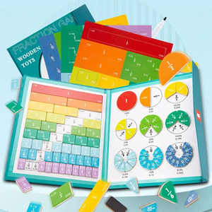 Libro Interattivo Magnetico sulle Frazioni |   Strumento di Apprendimento Matematico per Bambini, Homeschooling - Product Image 1