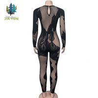 Nouveautés Boutique 2026 Mode Automne Combinaison moulante à manches longues en dentelle