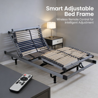 Cadre de lit en fer moderne et durable |   Chaise inclinable réglable intelligente en bois à lattes |   Télécommande multi-modes |   Écologique Certifié CE |   Chambre à coucher