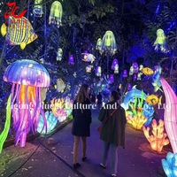 Lanterne LED géante personnalisée sur le thème des animaux marins, monde sous-marin, océan, imperméable, durable, décoration de vacances pour Diwali Ramadan