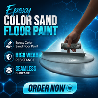 Peinture de sol en sable coloré époxy WUFUSHAN, auto-nivelante, résistante à l'usure, antidérapante, revêtement en sable de quartz sans joint pour sol en béton