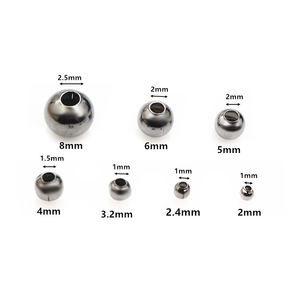 ลูกปัดโลหะทรงกลมสีทองเงิน ขนาด 2-8 มม. จำนวน 50-500 ชิ้น/ล็อต สำหรับงาน DIY เครื่องประดับ อุปกรณ์ตกแต่ง - Product Image 2