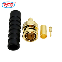 Conector Coaxial RF SDI BNC de Fábrica con Conector Flex5 1855A Completamente Chapado en Oro con Funda Protectora